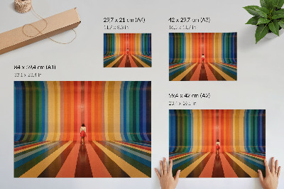 Poster mit Regenbogenstreifen