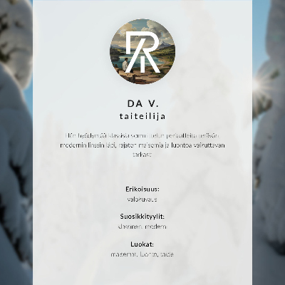 Poster mit Berglandschaft