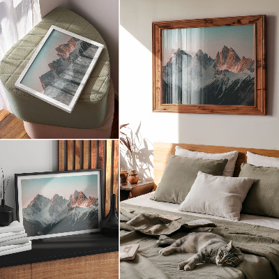 Poster mit Berglandschaft