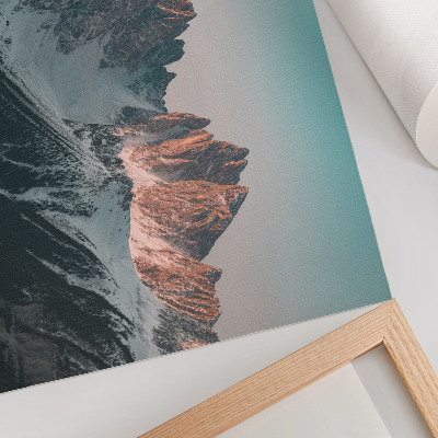 Poster mit Berglandschaft