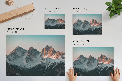 Poster mit Berglandschaft