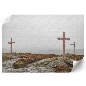 Poster mit nebliger Landschaft