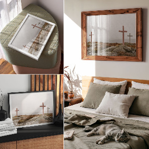 Poster Neblige Landschaft