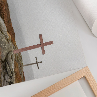 Poster mit nebliger Landschaft