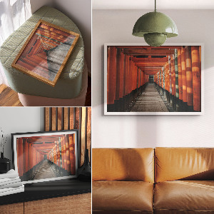 Wandposter mit Motiv eines Tunnels in Asien