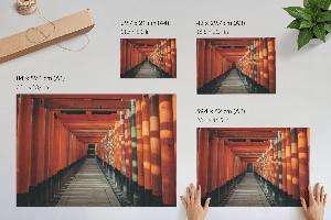 Wandposter mit Motiv eines Tunnels in Asien