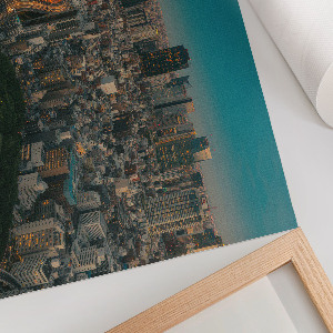 Poster mit Stadtpanorama