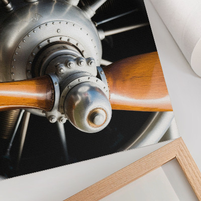 Poster mit Druckmotiv eines Flugzeugmotors