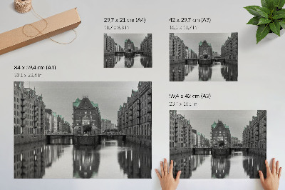 Plakat mit Motiv 'Stadtkanal'