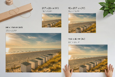Wandposter mit Strandlandschaft