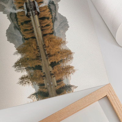 Poster mit Motiv einer Herbstlandschaft