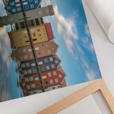 Poster mit Druckmotiv bunte Häuser