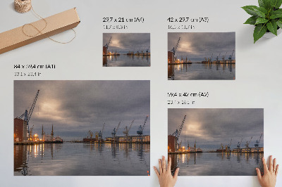 Poster mit Motiv einer Industrielandschaft