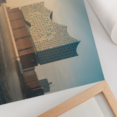 Plakat mit Stadtlandschaft