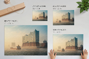 Plakat mit Stadtlandschaft