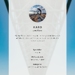 Plakat mit Stadtlandschaft