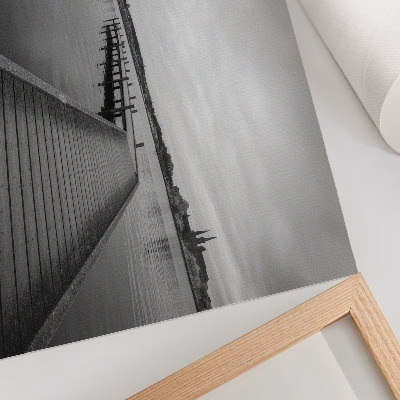 Wandposter mit Motiv eines Piers am See