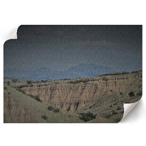 Plakat mit Berglandschaft