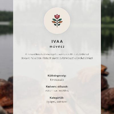 Poster mit Bild eines Lagerfeuers am See