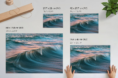 Plakat mit Motiv Meereswellen