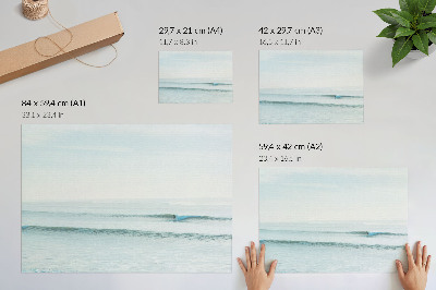 Wandposter mit Motiv Meereswellen
