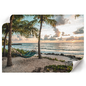 Wandposter mit Motiv eines tropischen Strandes