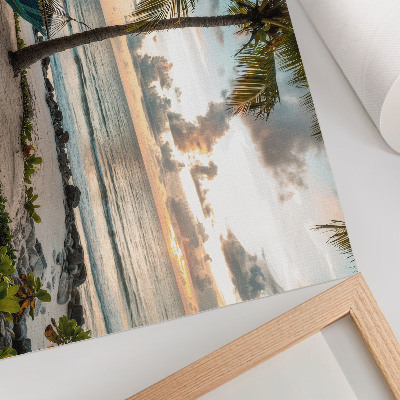Wandposter mit Motiv eines tropischen Strandes