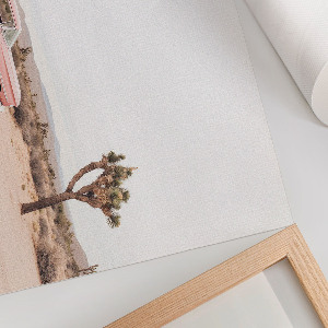 Poster mit retro-inspirierter Landschaft