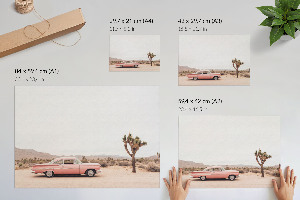Poster mit retro-inspirierter Landschaft