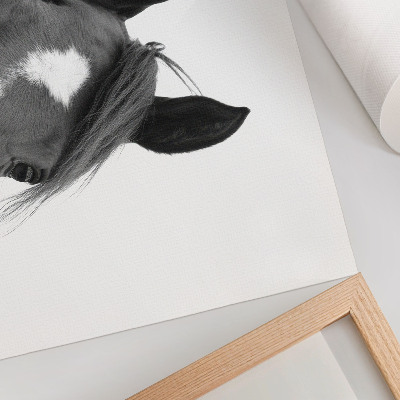 Poster mit Pferdeohren-Motiv, gedruckt