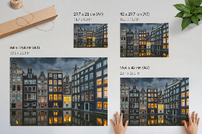 Poster mit Motiv 'Stadtkanal'