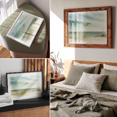 Wandposter mit Motiv eines ruhigen Strandes
