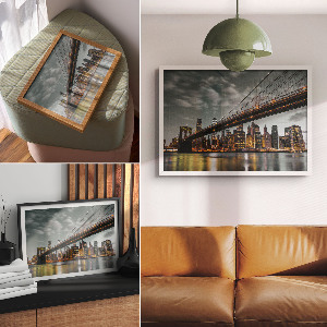 Poster mit Nachtpanorama