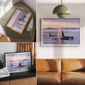 Poster mit Druck einer Meereslandschaft