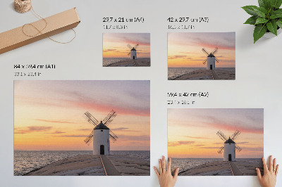 Plakat „Windmühle am Meer”