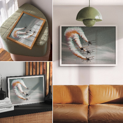 Poster mit Druckmotiv von Luftformationen