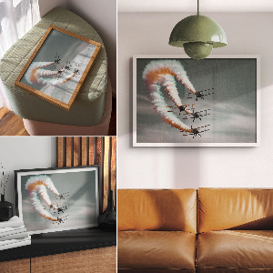 Poster mit Druckmotiv von Luftformationen