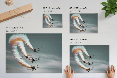 Poster mit Druckmotiv von Luftformationen