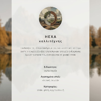 Poster mit Motiv einer Berglandschaft