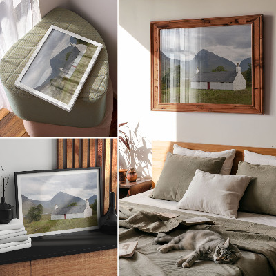 Poster mit Motiv einer Berglandschaft