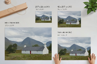 Poster mit Motiv einer Berglandschaft