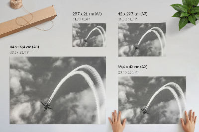 Poster mit Motiv eines fliegenden Vogels am Himmel