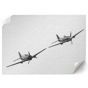 Wandposter mit schwarzem Flugzeugmotiv