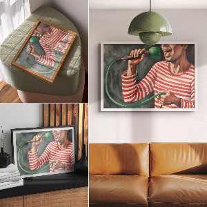 Poster druck Karaoke singen