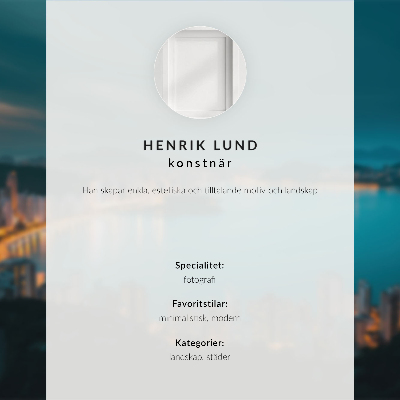 Poster mit Stadtmotiv bei Nacht