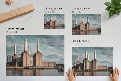 Plakat mit Motiv Industriearchitektur