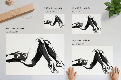 Poster mit Motiv schwarzer und weißer Körper