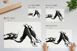 Poster bilder Schwarzer und weißer Körper