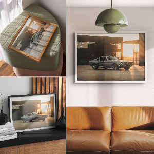 Poster druck Retro-Auto