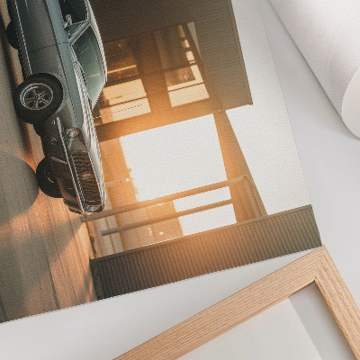 Poster mit Retro-Auto-Motiv